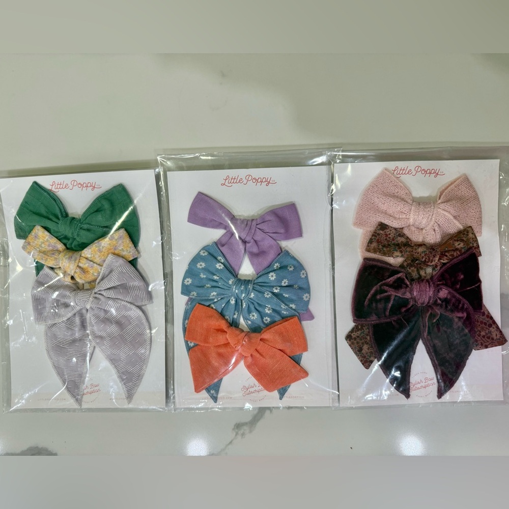 Little poppy bow spring sets